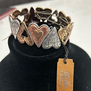 Rain Collection Stretch Bracelet. Multi Metal. So trendy!